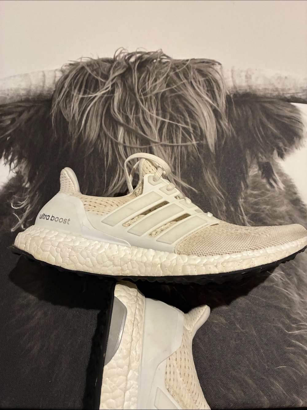 adidas Ultra Boost Off-White/Cream Running Sneakers